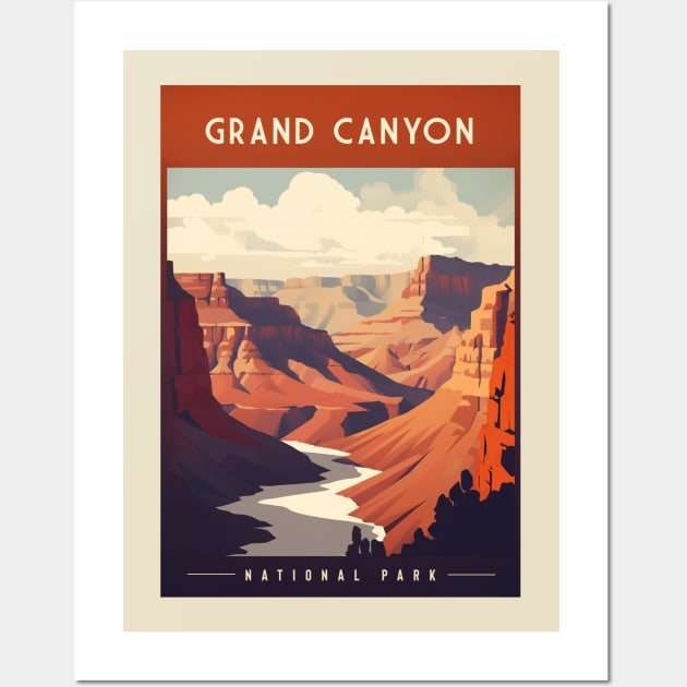 Grand Canyon Wall Art by Retro Travel Design